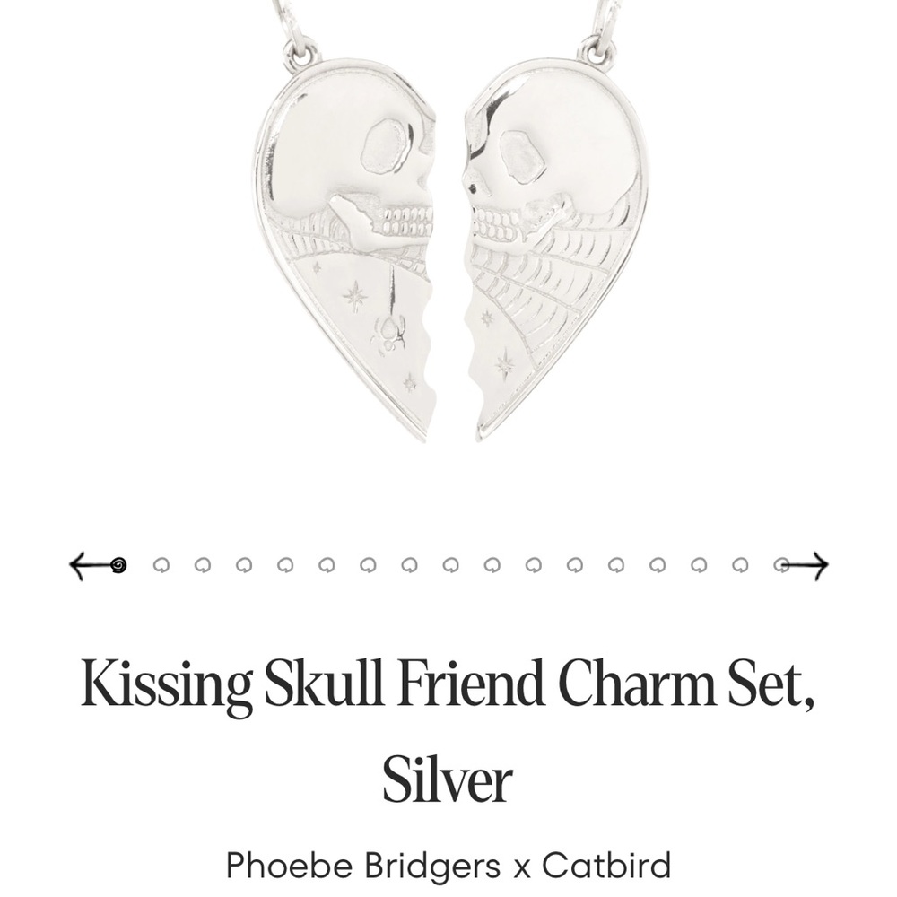 Phoebe Bridgers x Catbird Kissing Skull Charm Set